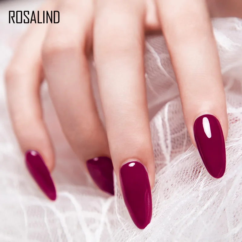 Фото Классический Стеклянный Флакон ROSALIND, однотонный Гель-лак для ногтей, полуперманентный Праймер, верхнее покрытие, яркое для дизайна ногтей, фотолампа №4