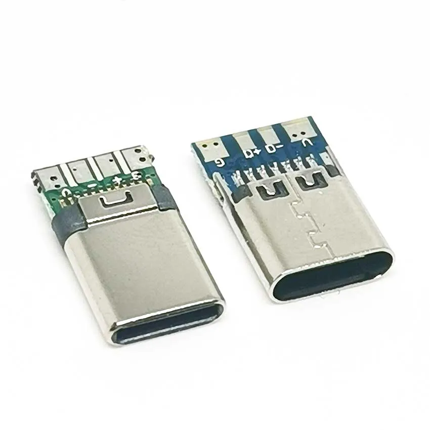 Фото USB 3.1 Тип c Штекерный/гнездовой разъем 24pin usb Штекерный разъем электрические терминалы сварочный DIY кабель для передачи данных Поддержка печатной платы №2