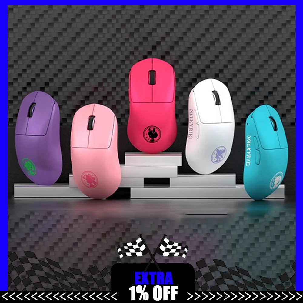 Мышь VALKYRIE VK M3, трехрежимная беспроводная игровая мышь PAW3950, 8000 Гц, скорость опрокидывания, легкие мыши на заказ, аксессуары для ПК для геймеров