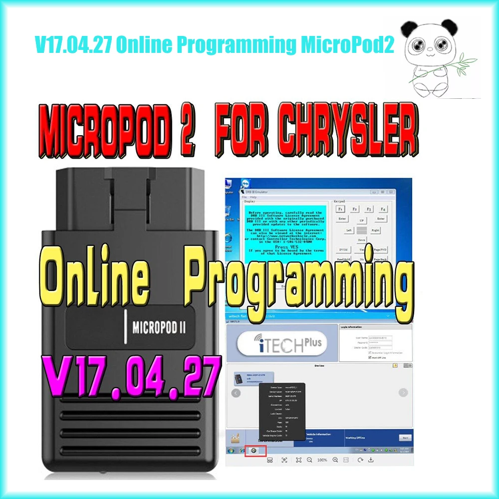 A +++ качество V17.04.27, онлайн Программирование MicroPod2, профессиональная диагностика для Ch-ryckt F-Fiat Jee-p Dodg-e Micro Pod2