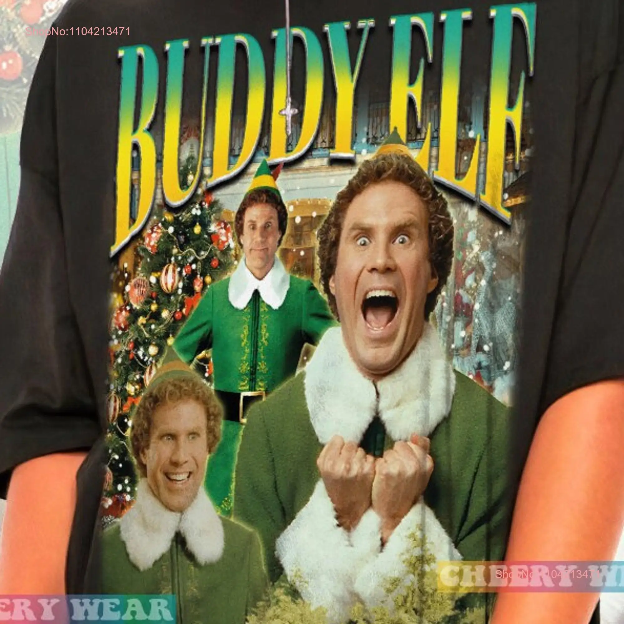 Футболка Buddy Elf SweaT Will Ferrell, костюм с длинными или короткими рукавами