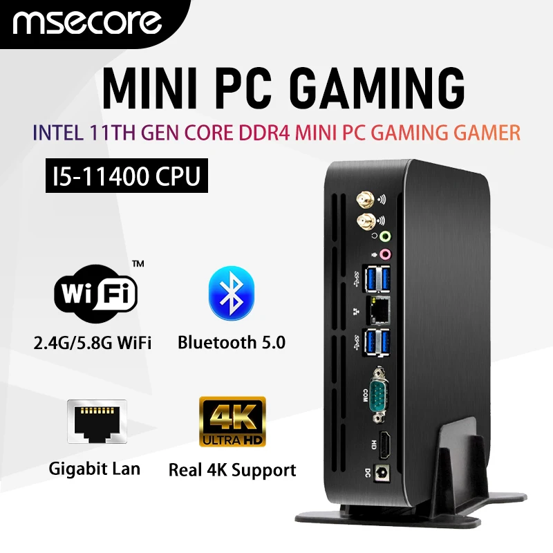 Мини-ПК MSECORE Intel i5 11400 DDR4, 11 поколения, HDMI, Wi-Fi, Bluetooth