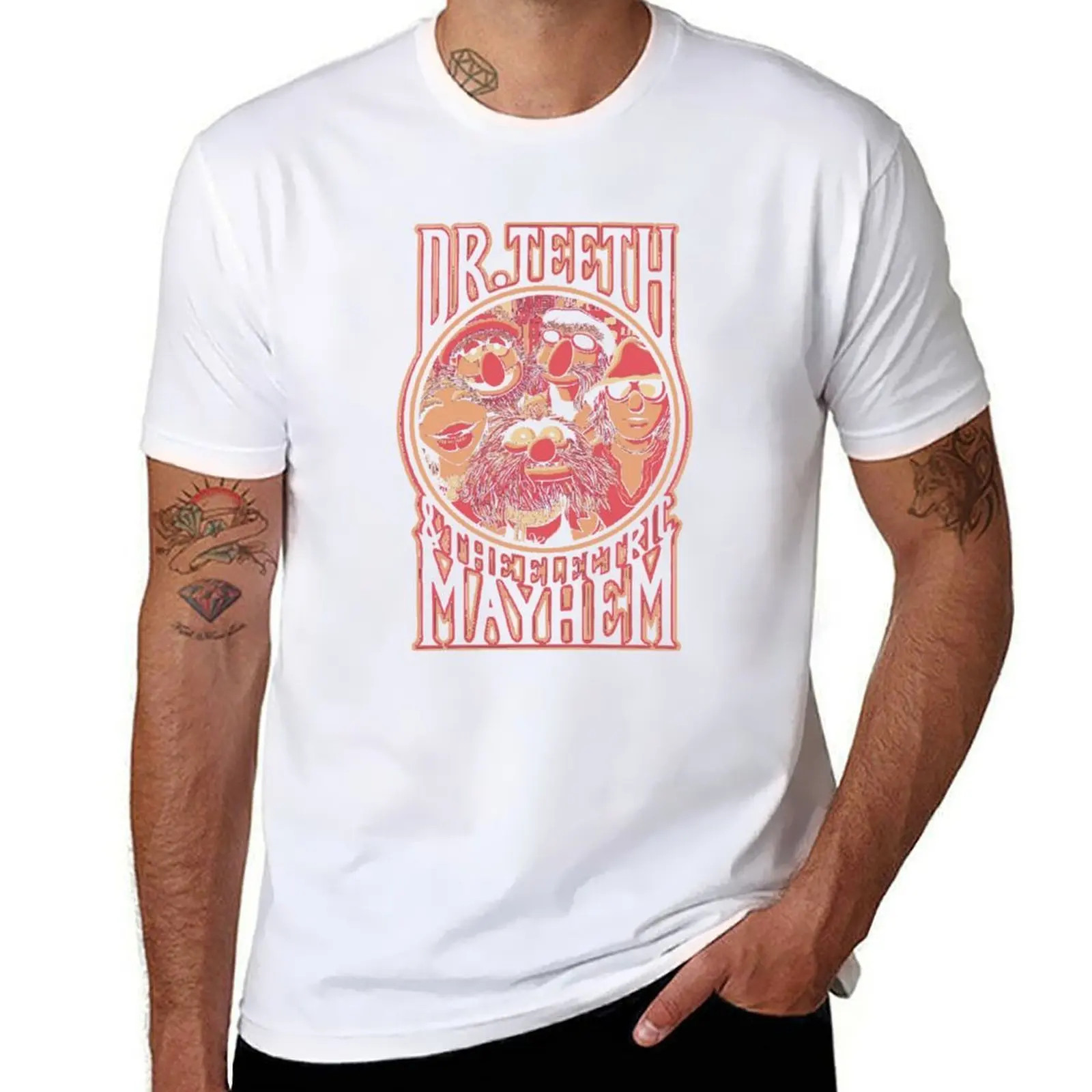 Футболка Dr Teeth And The Electric Mayhem, футболки из 100% хлопка, мужская футболка, роскошная футболка