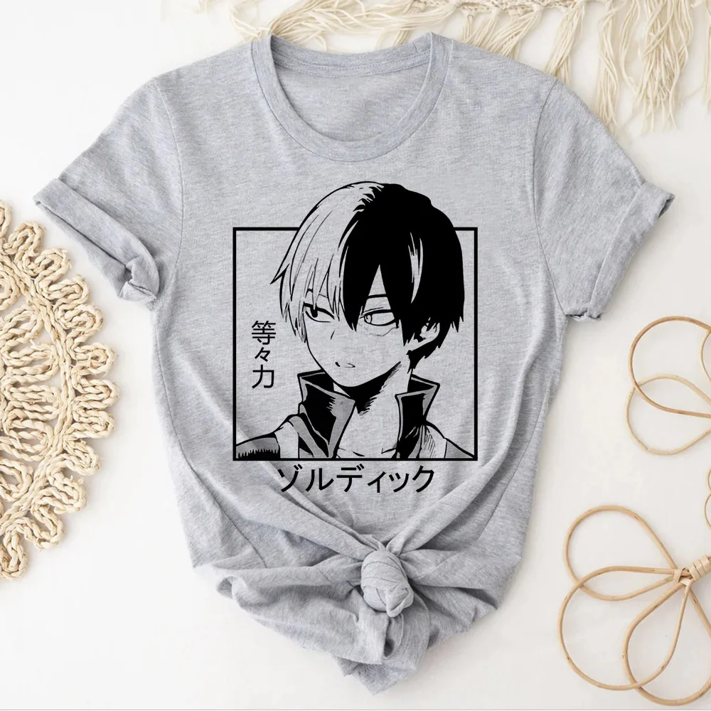 Shoto Todoroki топ женская летняя аниме японская футболка женская японская аниме одежда в стиле Харадзюку