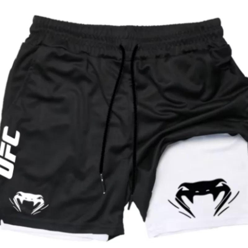 UFCMМужские пляжные беговые фитнес-прогулочные баскетбольные спортивные удобные и дышащие двухслойные брюки для мобильных телефонов (art.: 3920d04656cf4) - 3920d04656cf4