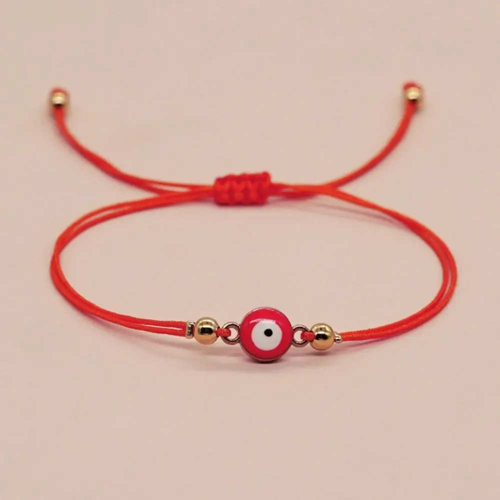 Фото Индивидуальный браслет с греческим глазом демона, браслет Pulseras ручной работы, счастливая красная веревка, ручная веревка, браслет с удачей для девочек №4