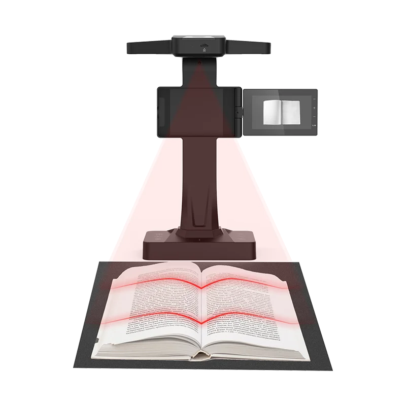 Eloam 18MP USB-интерфейс Сканер книг 5-дюймовый ЖК-экран предварительного просмотра Стандартный документ Оптическое распознавание символов (OCR) Сканер