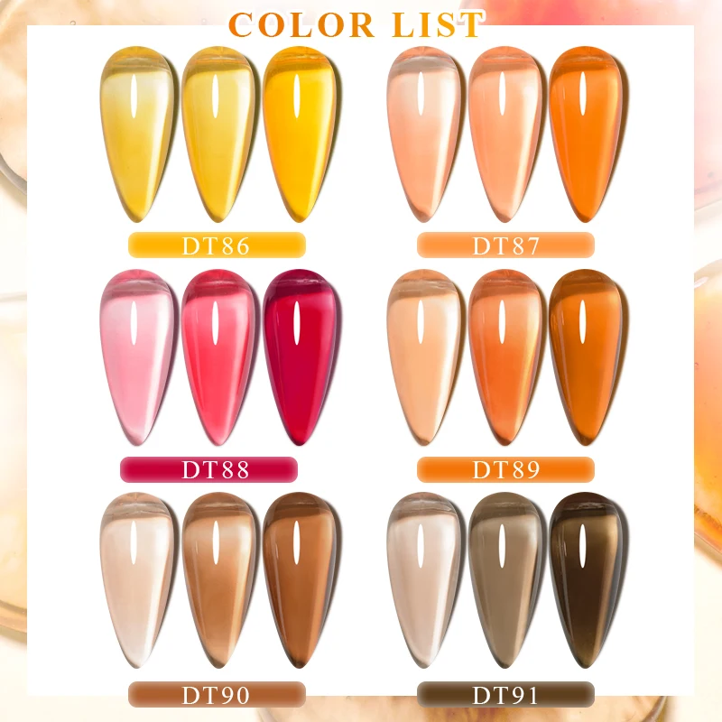 MEET ACROSS 7ml Jelly Amber Gel Nail Polish Autumn Caramel Coffee Color Nail Art Gel Semi-Transparent Gradient Varnish Manicure (art.: 3920c86a913bd) - 3920c86a913bd