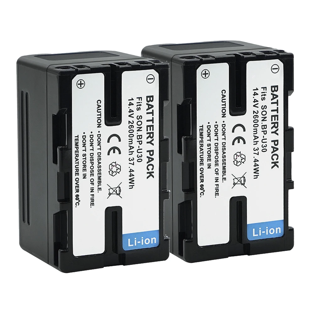 Для Sony BP-U30 BP-U60 BP-U65 Аккумулятор EX1 PMW EX1R EX3 F3 F3K F3L FS7 EX280, BP-U90, PXW-FS5, PMW U60 2600 мАч Аккумуляторы для камеры