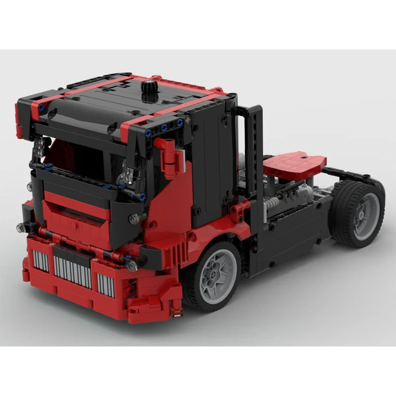Фото MOC-57878 Транспортный гоночный автомобиль, грузовик, строительный блок, модель-722 деталей, MOC Creative Boy, детский строительный блок на день рождения, игрушка в подарок №4
