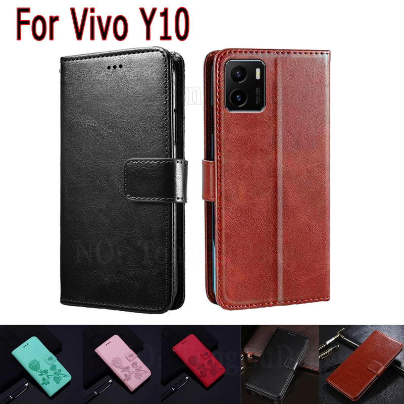 Кожаный чехол для Vivo Y10 чехол Магнитный чехол-книжка с отделением для карт защитный чехол для телефона чехол-книжка для Vivo Y 10 V2140A Чехлы Hoesje Coque Bag