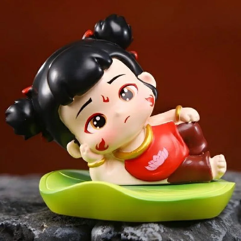 Nezha Cartoon Q-Version Blind Box Young Hero Little Nezha Cute Doll Collectible Trendy Desktop Ornaments Toy