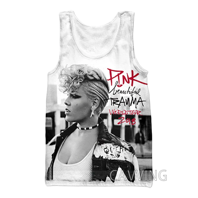 CAVVING топы на бретелях с 3D принтом P!nk Alecia Beth Moore, жилет в стиле Харадзюку, летняя майка, рубашки, уличная одежда для мужчин и женщин
