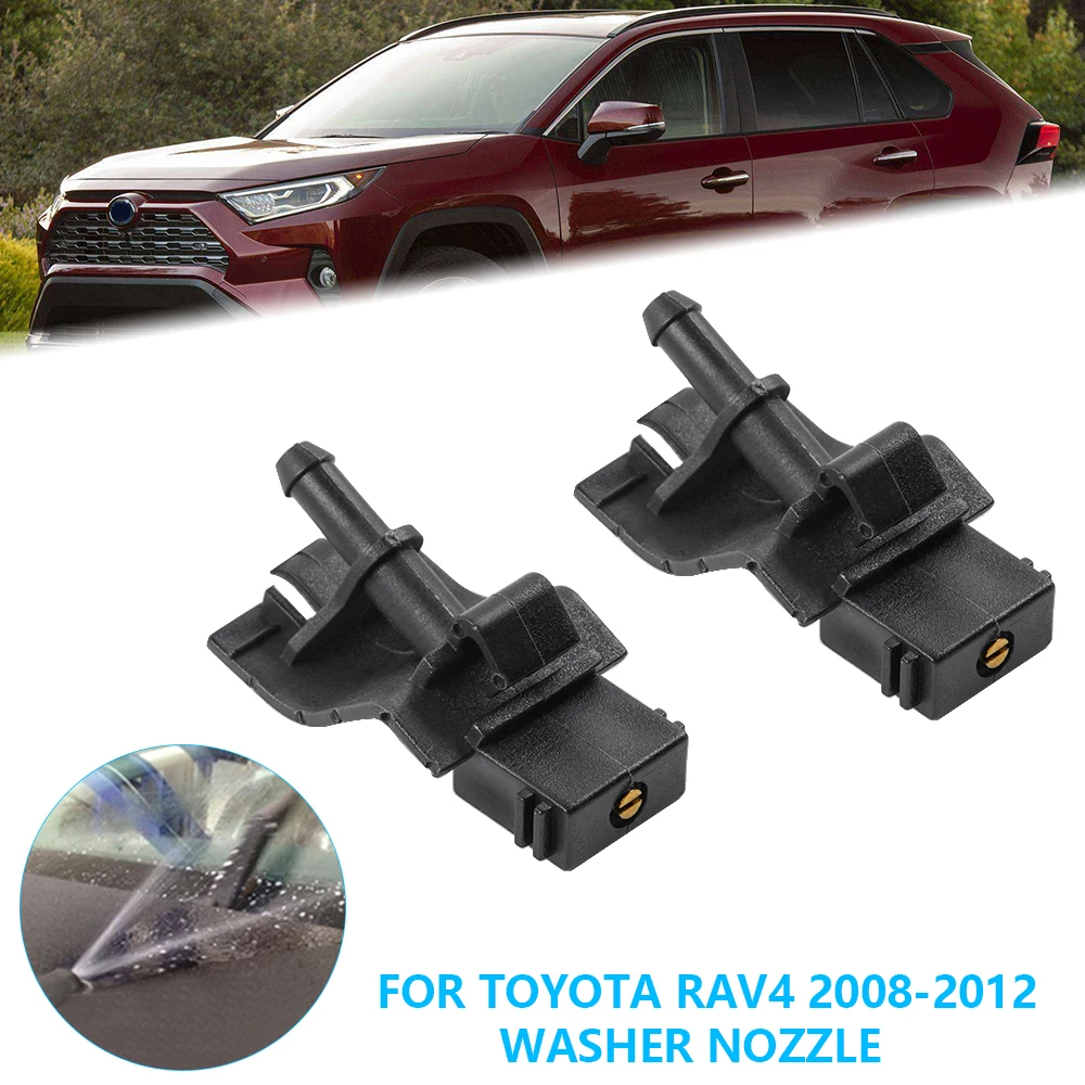 2x черная форсунка омывателя лобового стекла для Toyota RAV4 Corolla 4Runner для Scion TC XB для Lexus IS250/300/350 85381-12300