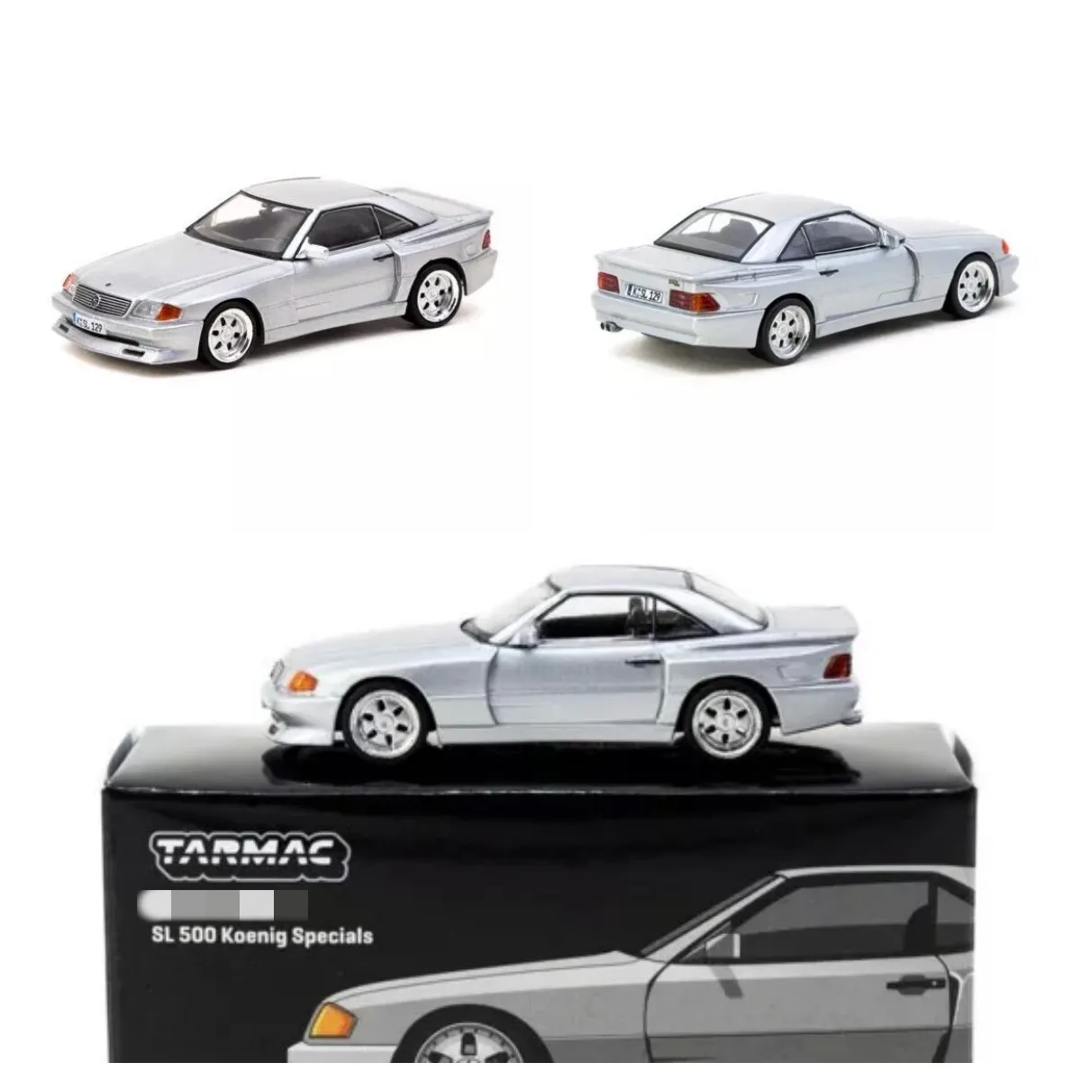 Tarmac Works 1:64 MB SL 500 Koenig Specials, серебряная литая под давлением модель автомобиля, коллекция ограниченного выпуска, игрушки для хобби