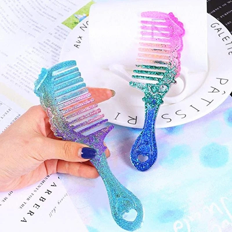 Фото 2PEECE Comb Silicone Flom для эпоксидной смолы для волос уборной смоля набор для плесени DIY Craft Jewelry №4
