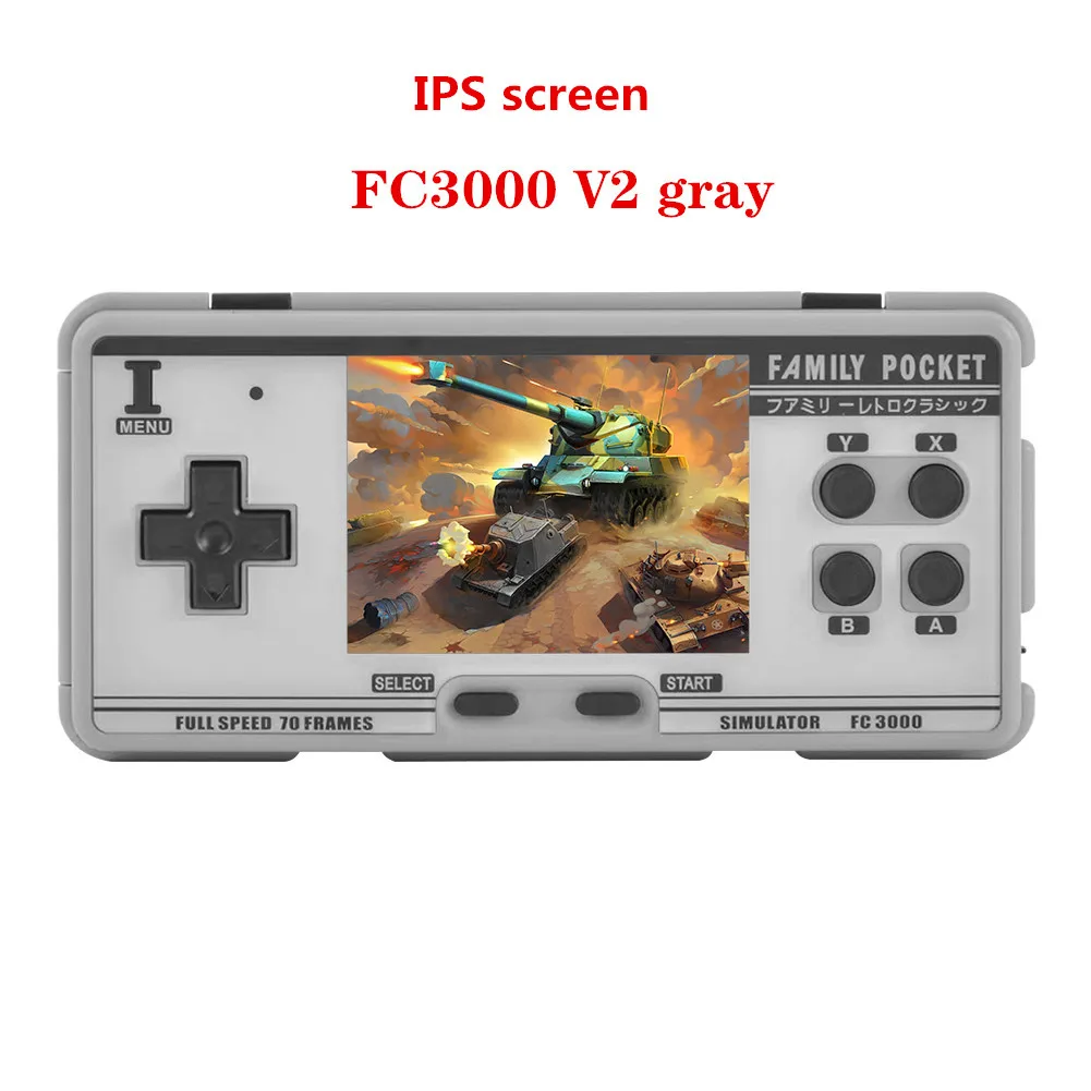Фото FC3000 V2 3,0 дюймовый IPS экран Ретро ручной игровой плеер 5000 игр встроенный телефон 10 симуляторов видео игровых консолей №3