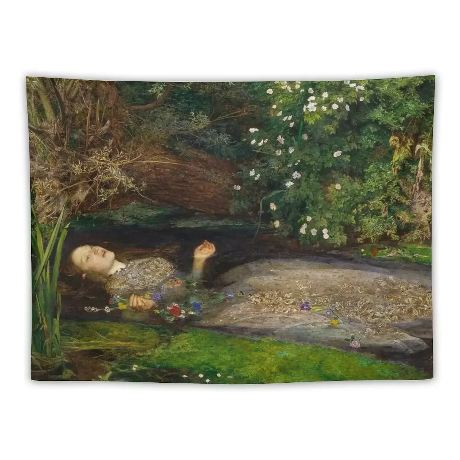 Офелия - Гобелен John Everett Millais, украшение для дома, эстетический гобелен для домашнего декора