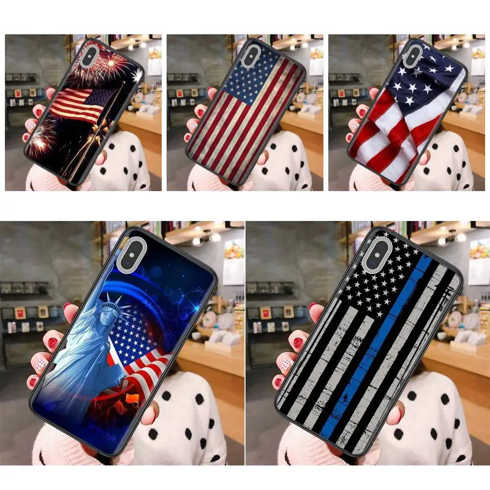 Флаг США для OnePlus 5T 6T 7 7T 8 8T 9 Nord CE N100 N10 Pro 5G Nokia C01 X20 Plus Google 5 6 Pro Boy, высокое качество