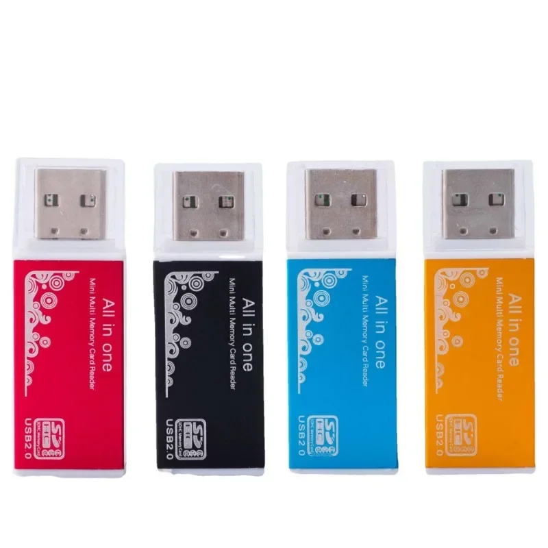 4 в 1 устройство для чтения карт Micro SD адаптер SDHC MMC USB SD-карты T-Flash M2 MS Duo USB 2,0 4 слота устройства для чтения карт памяти кабели