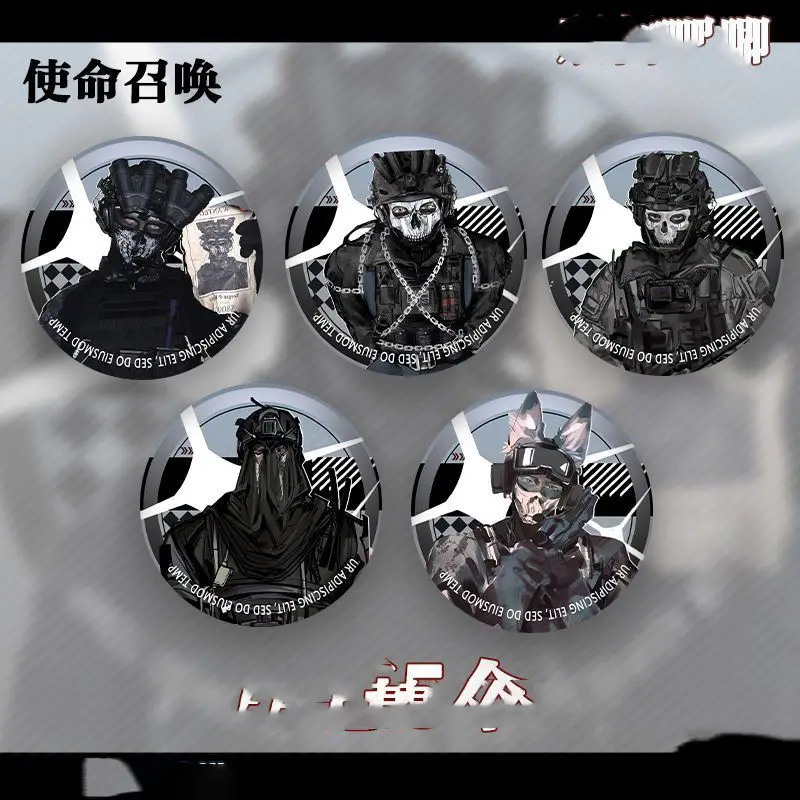 5 шт. новый аниме Call of Duty Ghost keegan konig значок брошь мультяшные булавки DIY украшения рюкзак костюмы аксессуары для одежды