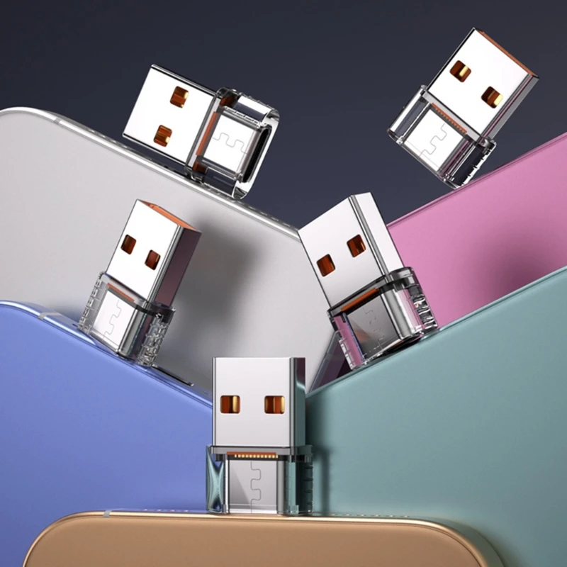 Фото 896F Портативный адаптер-конвертер USB-Type C для быстрой зарядки OTG для смартфона-планшета №3