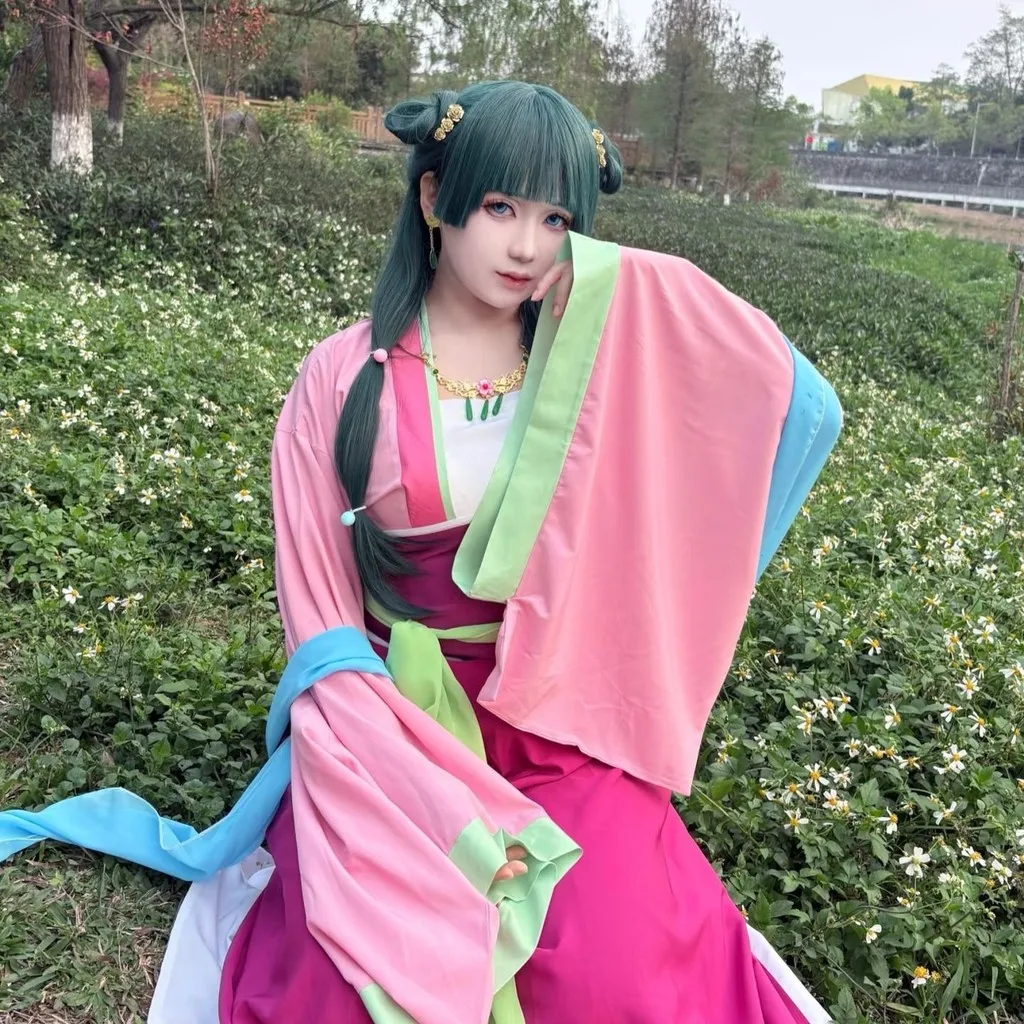 Фото Новый Kusuriya No Hitorigoto Косплей Платье Maomao Косплей Костюм Парик The Apothecary Diaries Cos Костюм Аниме Карнавальная Вечеринка №2