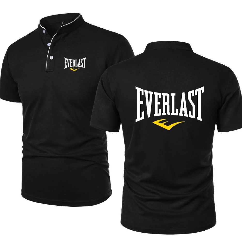 Простые удобные рубашки на пуговицах Everlast, мужская футболка для тренажерного зала, фитнеса, тренировок, спортивная футболка, дышащая футболка с короткими рукавами (art.: 3920cfc7d95b4) - 3920cfc7d95b4