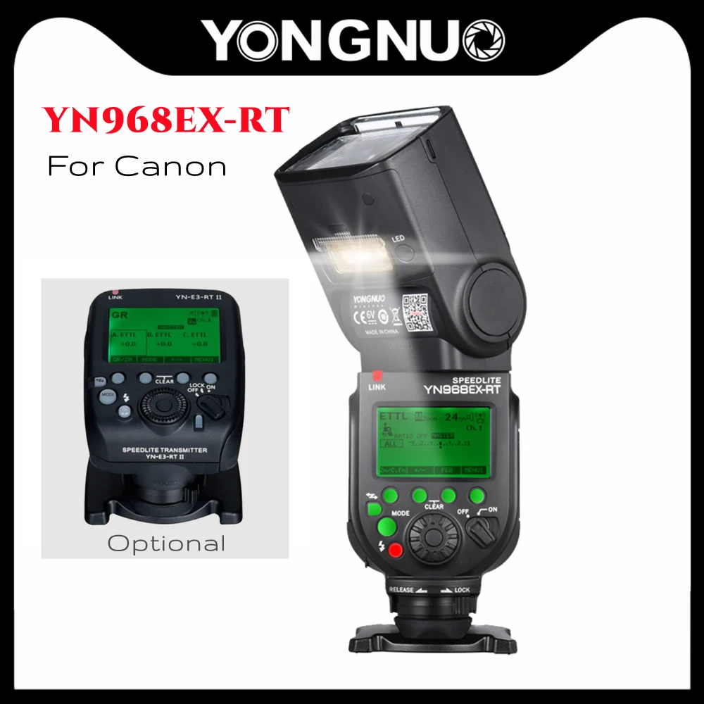 YONGNUO Flash YN968EX-RT Speedlite высокоскоростная синхронизация TTL беспроводная со светодиодной подсветкой для Canon 5DIII 6D 7DII 60D 1100D 1200D 1000D700D
