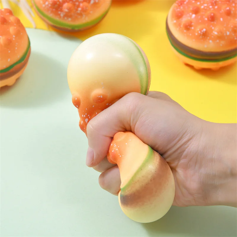 Hamburger Pop Fidget Toys Шарики для снятия стресса для детей Сенсорные игрушки для аутизма Сжимаемые игрушки для снятия стресса Декомпрессионные шарики Подарок для детей (art.: 3920d097c2110) - 3920d097c2110