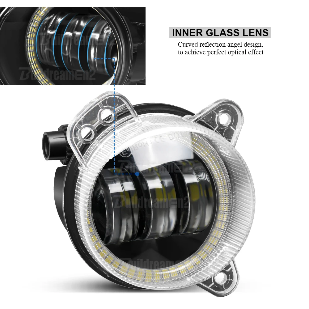 Фото 2 шт. Автомобильные противотуманные фары Canbus Angel Eye LED DRL дневные ходовые огни 30 Вт 9006 для Skoda Fabia Mk2 2007 2008 2009 2010 №4