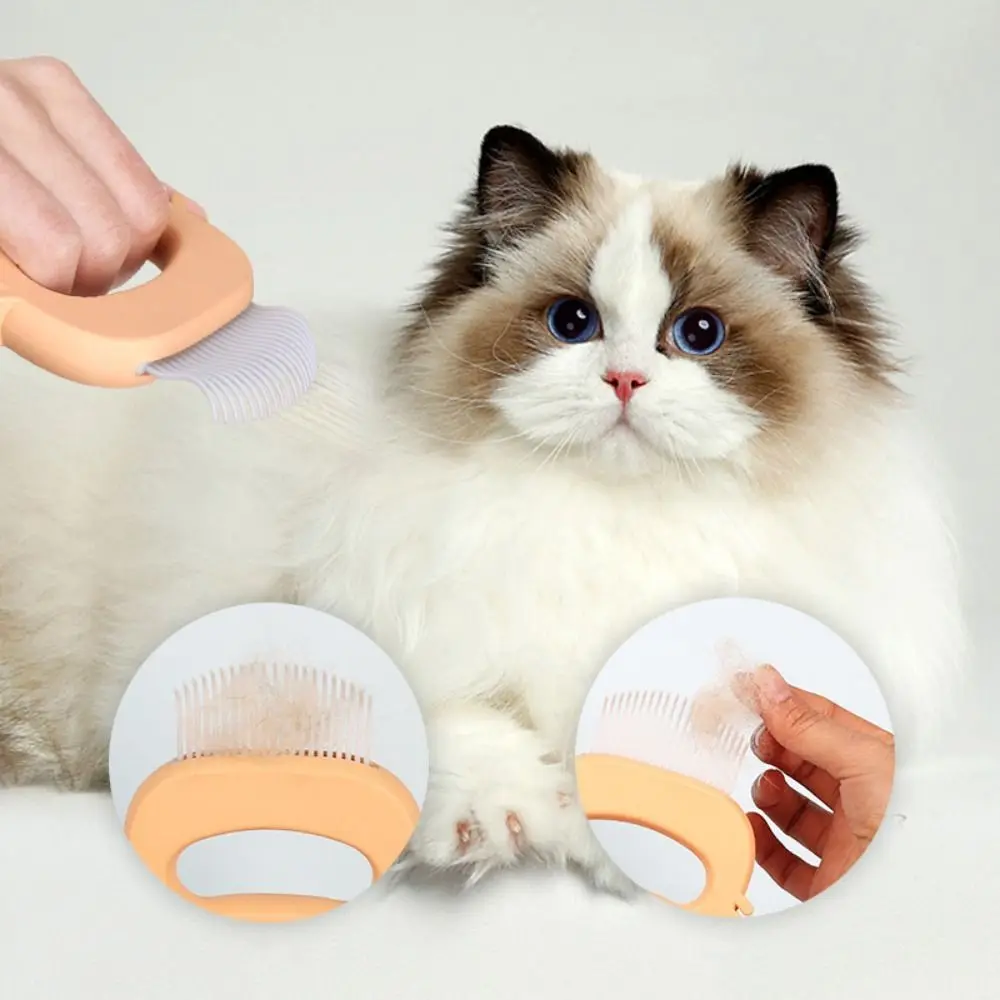 Милая кошка, искусственная голова кошки, Мягкая изогнутая игла, плавающая расческа для волос, пластиковая деталь для ухода за домашними животными