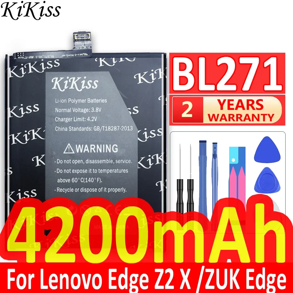 Литий-полимерная аккумуляторная батарея KiKiss BL271 4200 мАч для Lenovo Edge Z2 X /ZUK Edge мобильный телефон, сменные батареи