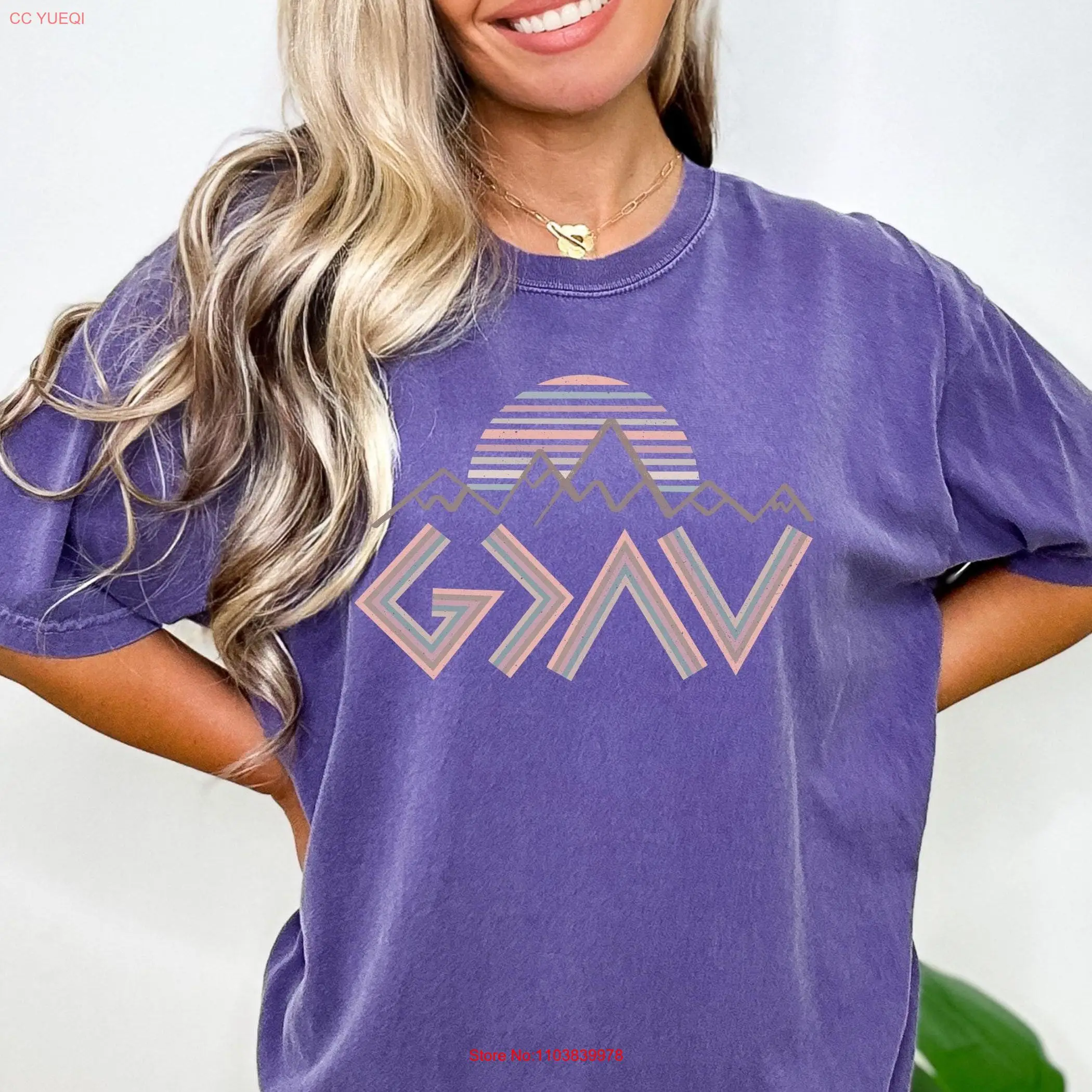 Религиозная футболка God is Greater Than The Highs and Lows Bible Verse Christian Comfort Colors с длинными или короткими рукавами