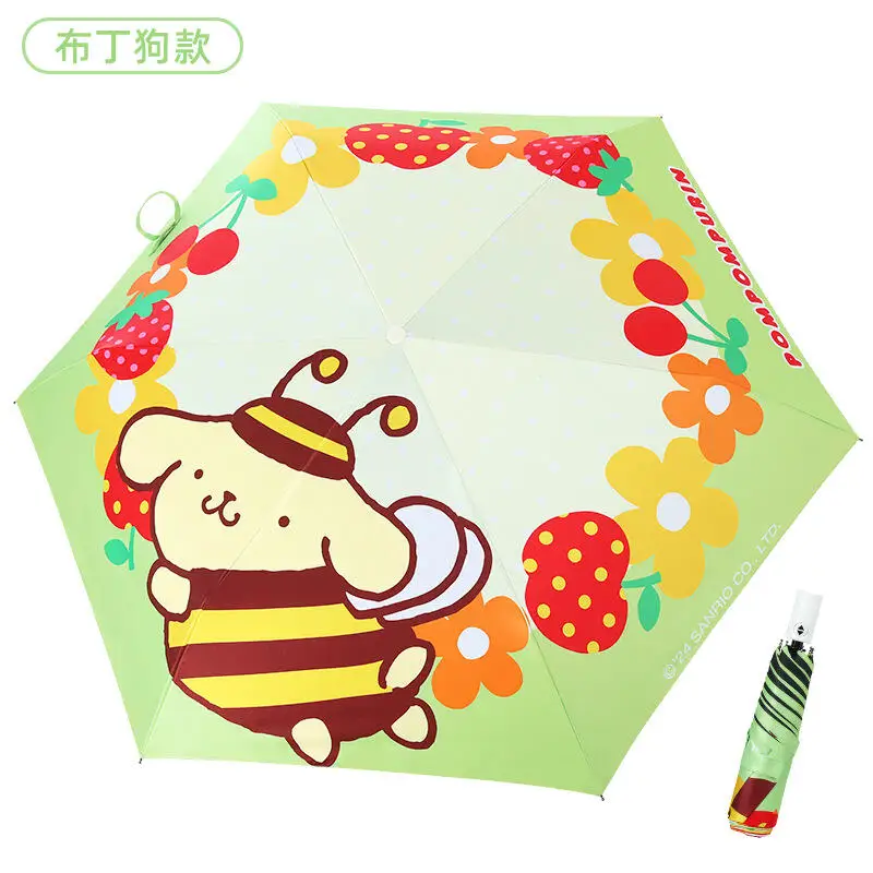 Фото Sanrio Cinnamoroll Hello Kitty My Melody зонтик от солнца автоматический хит-продукт новый продукт Kawaii мультфильм на открытом воздухе кампус №4