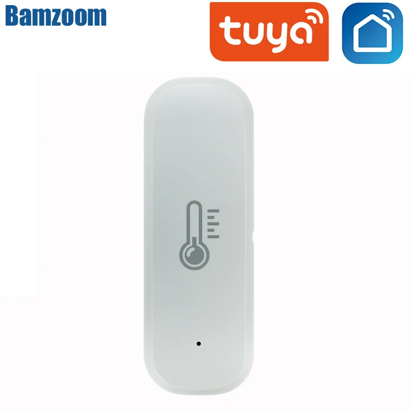 Умный датчик температуры и влажности Tuya Wi-Fi, работает от аккумулятора, с поддержкой Wi-Fi, работает с Alexa Google Home