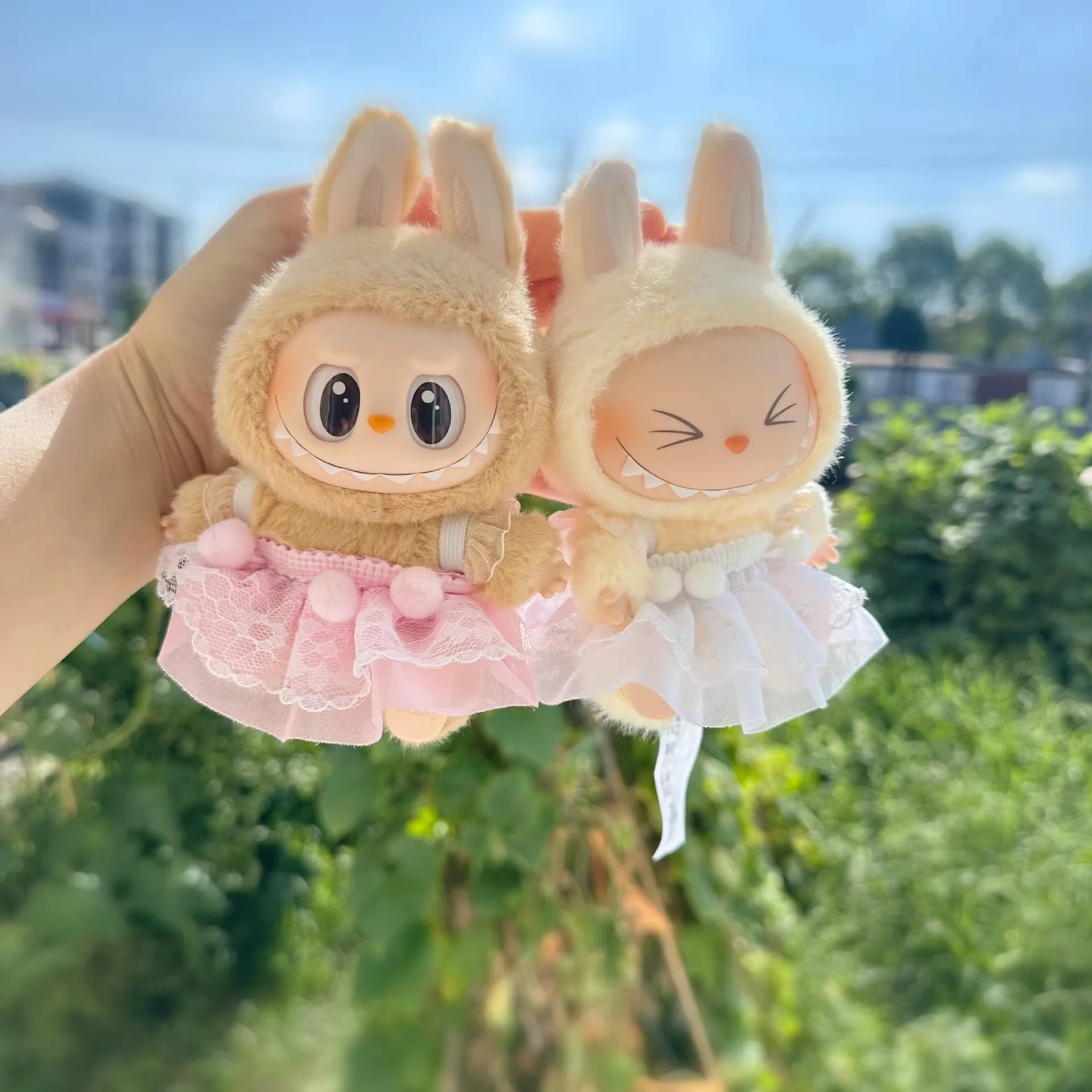 17 см Labubu I II Idol куклы платье для сидения на вечеринке милая мини-плюшевая кукла одежда наряд аксессуары для Кореи Kpop Exo