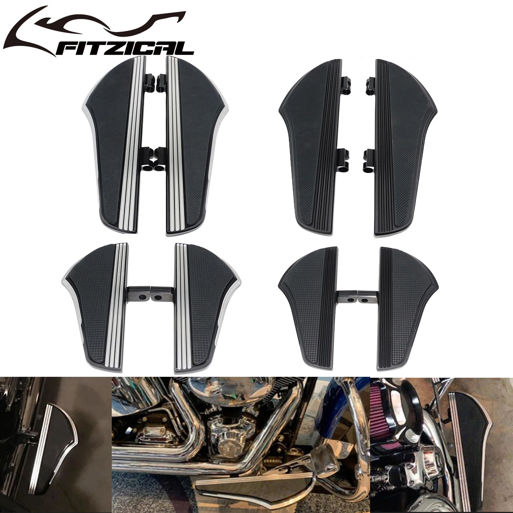 Мотоциклетные напольные коврики, резиновые подножки для Harley Touring Road King Road Street Glide Softail FLST