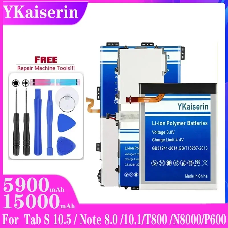 Аккумулятор YKaiserin для Samsung Galaxy Tab S 10.5 T800 Note 8.0 GT N5100/Note 10.1 GT N8000/Note 10.1 SM P600 SP3676B1A bateria