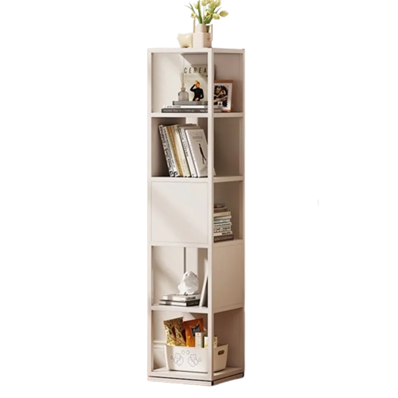 Фото Вращающийся книжный шкаф Art Wheels, настенный мобильный дверной мини-вращающийся книжный шкаф, эстетический уголок, Mueble Organizador, современный домашний декор №4