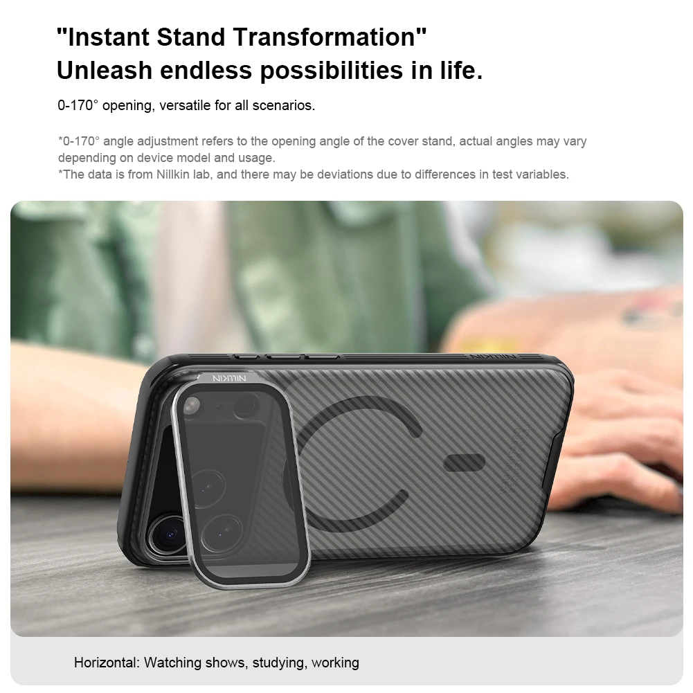 Фото Nillkin для Iphone 17 Pro Max/Iphone 17 Pro Camshield, магнитный чехол из ТПУ + ПК, крышка объектива камеры, подставка, защитная задняя крышка №3