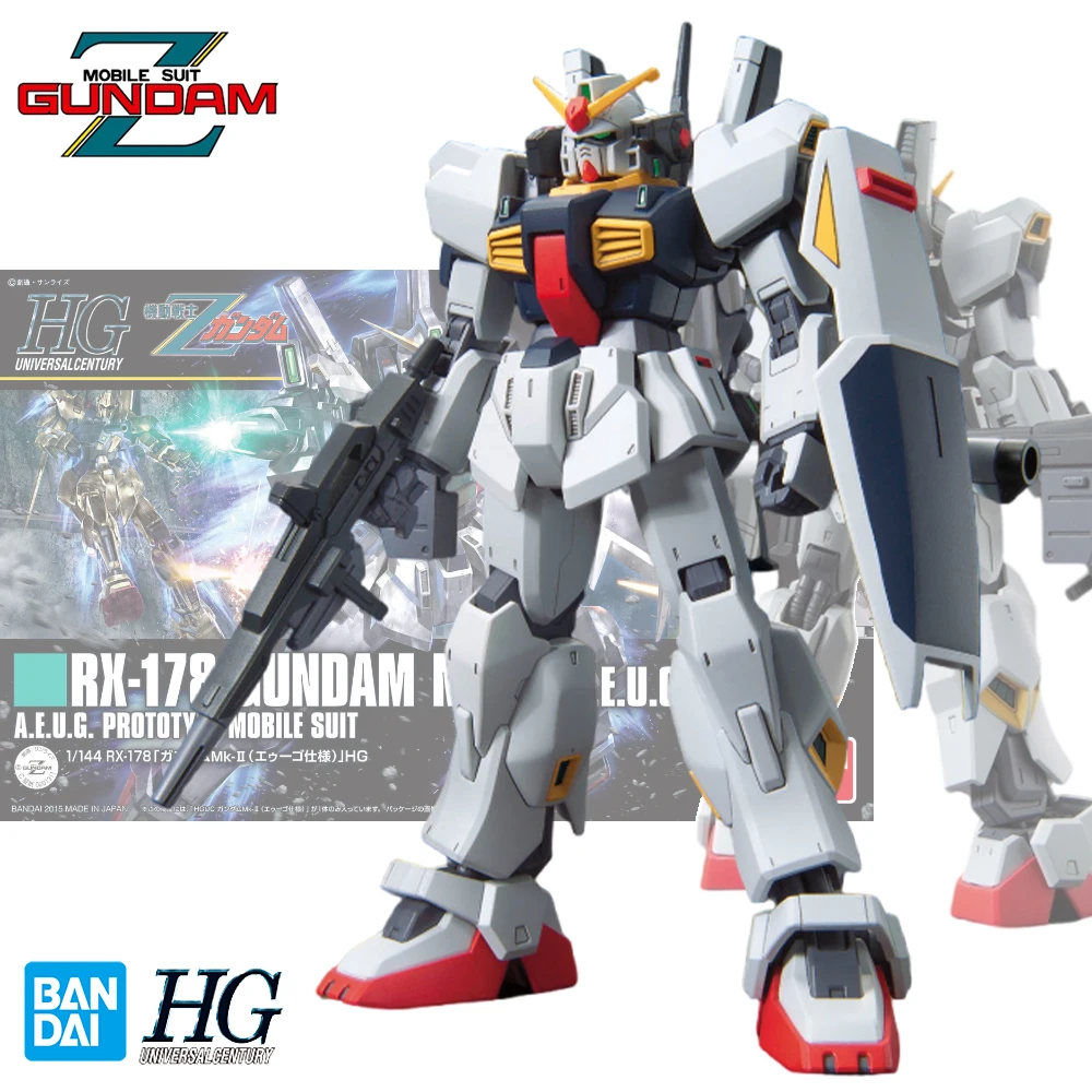 Bandai оригинальный Gundam HG UC 1/144 RX-178 GUNDAM Mk-2 (A.E.U.G.) Аниме экшн-фигурки сборные игрушки модель декоративные игрушки подарки