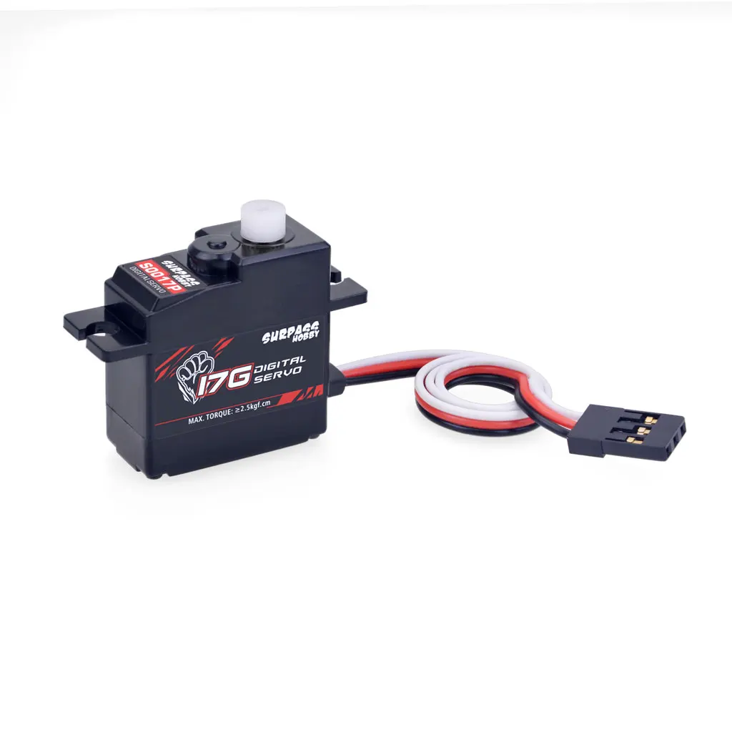 Цифровой сервопривод SURPASS HOBBY S0017P, 17 г, пластиковая шестерня, 1,8 кг, для радиоуправляемых самолетов, роботов 1/18, грузовиков, автомобилей, лодок