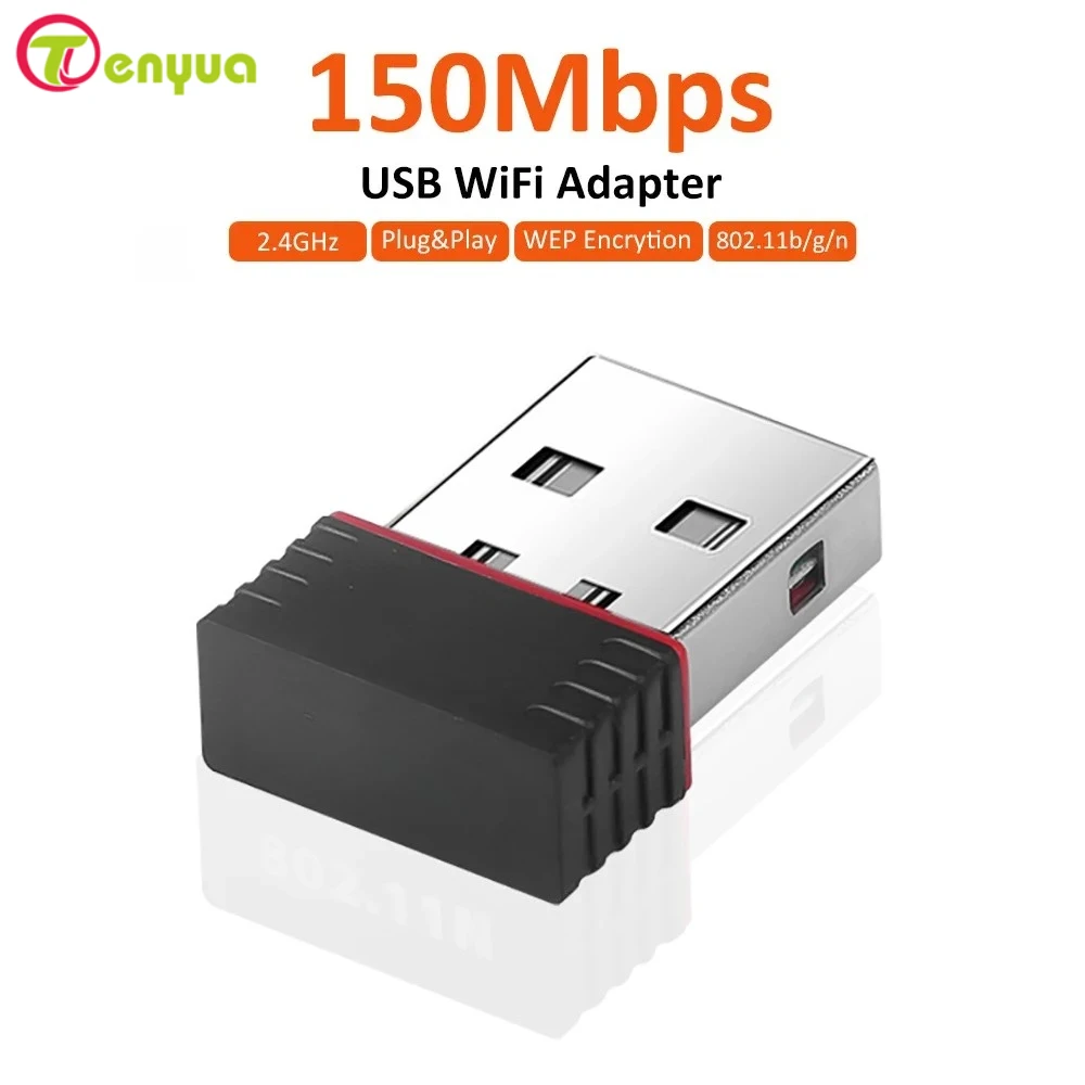 RTL8188 150 Мбит/с USB-адаптер Wi-Fi для Raspberry Pi, адаптер беспроводной сетевой карты Wi-Fi-ключ для настольного ноутбука, ПК с Windows