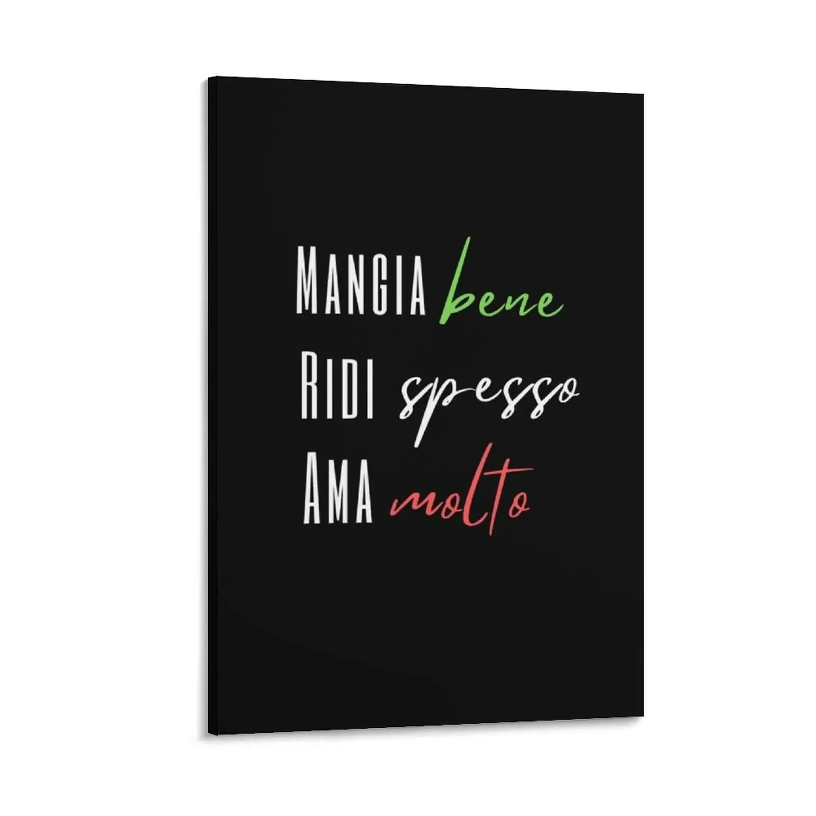 Mangia Bene, Ridi Spesso, Ama Molto итальянская цитата, холст, картина, холст, настенное искусство, украшение для гостиной