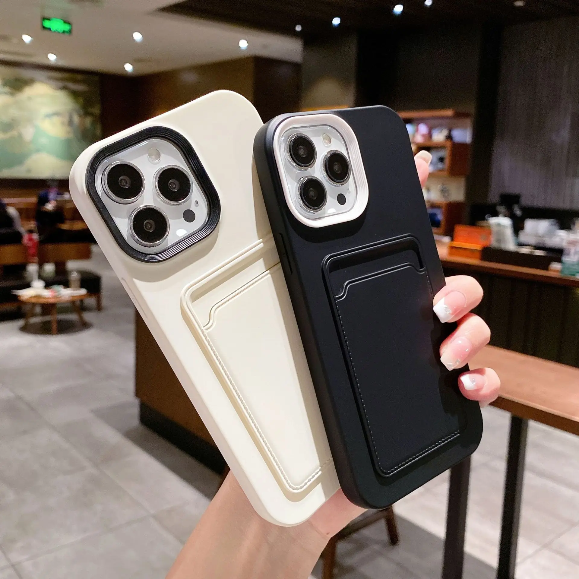 Противоударный чехол из жидкого силикона для iPhone 14 Pro Max 13 12 11 Pro Max, чехол-кошелек с отделениями для карт, чехол для телефона