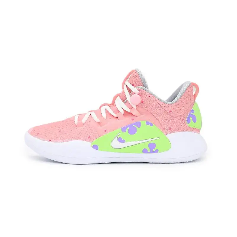 【Настроить】Nike Hyperdunk X Баскетбольные кроссовки Мужские низкие розовые зеленые кроссовки AR0465-100