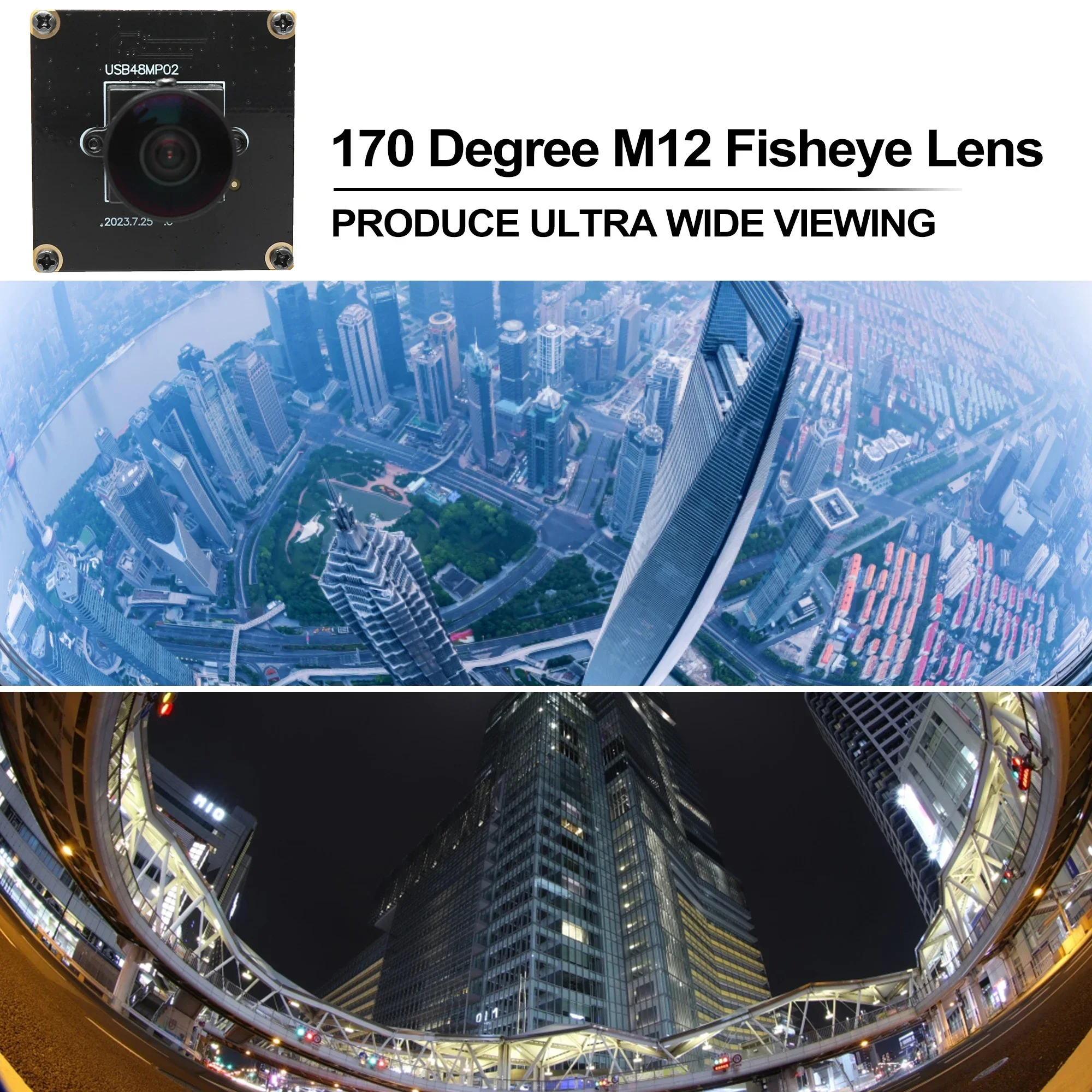 Фото ELP 48MP широкоугольная USB-камера Moudle 4K 30 кадров в секунду USB-камера ПК Веб-камера с объективом «рыбий глаз» 170 градусов для машинного зрения №3