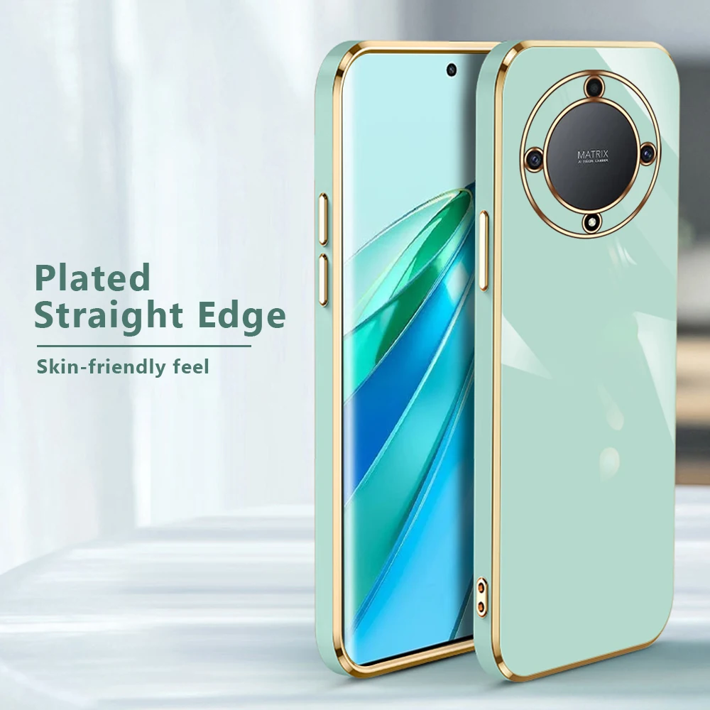 Мягкий чехол из ТПУ с квадратным покрытием для Honor Magic5 Lite светильник 5G чехол Camera, противоударный чехол для Honor Magic5lite 5G 6,67