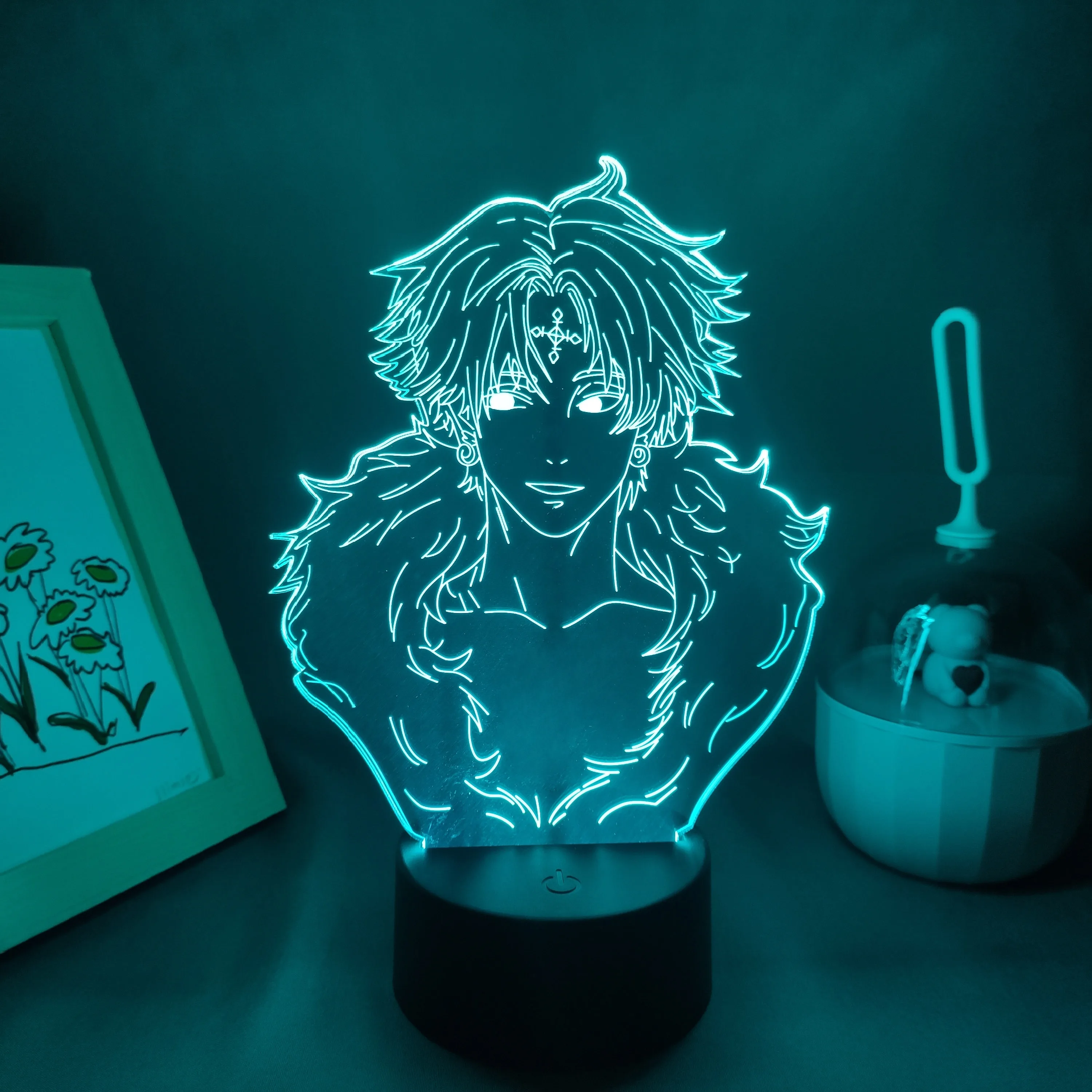 Манга Hunter X Hunter Аниме фигурки Kulolo lushilufelu Лавовая Лампа 3D светодиодная RGB неоновая батарея сенсорная подсветка Декор для спальни